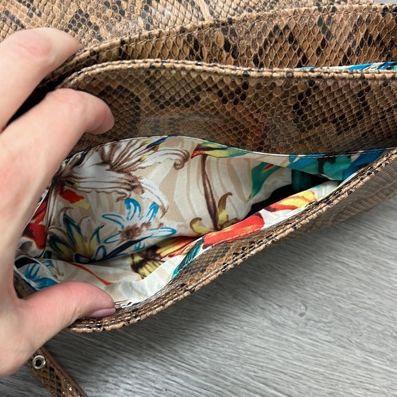 Original by Sharif 1827 Womens crossbody purse genuine leather snakeskin footed - Picture 9 of 10